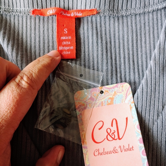 NWT Chelsea & Violet long sleeve gray dress size S - Picture 6 of 6